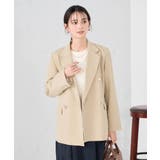 ベージュ | 【洗える】ダブルブレストジャケット | a.v.v【WOMEN】