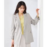 ライトグレー | 【洗える】ダブルブレストジャケット | a.v.v【WOMEN】