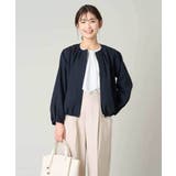 麻調ノーカラーブルゾン | a.v.v【WOMEN】 | 詳細画像11