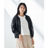 【洗える/イージーケア/接触冷感/毛玉になりにくい】ノーカラーシアーブルゾン | a.v.v【WOMEN】 | 詳細画像10