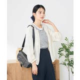 アイボリー | 【洗える/イージーケア/接触冷感/毛玉になりにくい】ノーカラーシアーブルゾン | a.v.v【WOMEN】