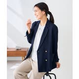 ネイビー | 【接触冷感 UVカット 雑誌InRed(宝島社)5月号掲載】リネンライクダブルブ… | a.v.v【WOMEN】