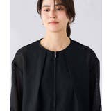 ノーカラーメッシュブルゾン | a.v.v【WOMEN】 | 詳細画像18 