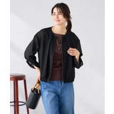 ノーカラーメッシュブルゾン | a.v.v【WOMEN】 | 詳細画像7 