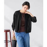 ノーカラーメッシュブルゾン | a.v.v【WOMEN】 | 詳細画像8 