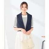 【洗える】クロップド丈テーラードジレ | a.v.v【WOMEN】 | 詳細画像2