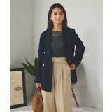 【マシンウォッシャブル】ダブルブレストジャケット | a.v.v【WOMEN】 | 詳細画像1 