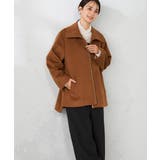 キャメル | ステンカラージップジャケット | a.v.v【WOMEN】