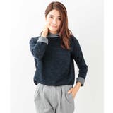 ネイビー | シアーストレッチハイネックトップス | a.v.v【WOMEN】