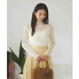 アイボリー | シアーウェーブハイネックカットソー | a.v.v【WOMEN】