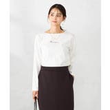 ホワイト（刺繍） | ロゴアソートロンT | a.v.v【WOMEN】