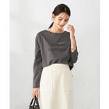 ダークグレー（プリント） | ロゴアソートロンT | a.v.v【WOMEN】