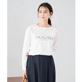 ホワイト（箔プリント） | 【コットン100%】ロゴアソートロンT | a.v.v【WOMEN】