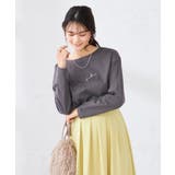 ダークグレー（箔プリント） | 【コットン100%】ロゴアソートロンT | a.v.v【WOMEN】