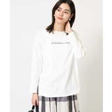 ホワイト | ハンドレター調ロゴ刺繍ロンT | a.v.v【WOMEN】