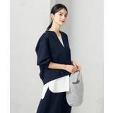 【セットアップ対応】スリットネックダンボールトップス | a.v.v【WOMEN】 | 詳細画像2 