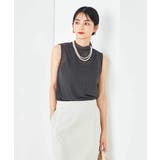 ダークグレー | シアーウェーブハイネックカットソー | a.v.v【WOMEN】