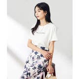 ホワイト | 【コットン100％】ハンドレター調ロゴTシャツ | a.v.v【WOMEN】