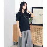 ブラック | 【コットン100％】ハンドレター調ロゴTシャツ | a.v.v【WOMEN】