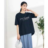 ネイビー | 【コットン100%】クラシックロゴTシャツ | a.v.v【WOMEN】
