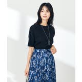 ブラック | 【10色展開/コットン100%】ロールアップハーフスリーブTシャツ | a.v.v【WOMEN】