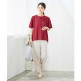 【接触冷感/UVカット】ギャザーネックフレアスリーブトップス | a.v.v【WOMEN】 | 詳細画像5 