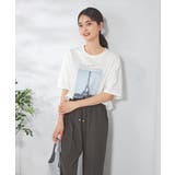 アイボリー | 【コットン100％】フォトプリントTシャツ | a.v.v【WOMEN】