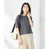 ダークグレー | 【コットン100％】大人のクロップドロゴTシャツ | a.v.v【WOMEN】