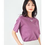 パープル | 【接触冷感/UVカット】大人のリッチTシャツ | a.v.v【WOMEN】