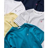 ボーダー | 大人のクロップド刺繍Tシャツ【UVカット・接触冷感】 | a.v.v【WOMEN】