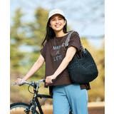 ブラウン（ロゴ） | ゆるプリントTシャツ | a.v.v【WOMEN】