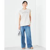 【コットン100%】フレンチスリーブロゴTシャツ | a.v.v【WOMEN】 | 詳細画像11 