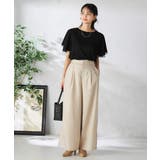 【接触冷感/UVカット/吸水速乾】チュールラッフルスリーブカットソー | a.v.v【WOMEN】 | 詳細画像27 