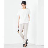 【コットン100%】コンパクト刺繍ロゴTシャツ | a.v.v【WOMEN】 | 詳細画像10 