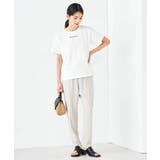 【コットン100%】コンパクト刺繍ロゴTシャツ | a.v.v【WOMEN】 | 詳細画像12 