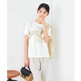 【コットン100%】コンパクト刺繍ロゴTシャツ | a.v.v【WOMEN】 | 詳細画像16 