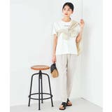 【コットン100%】コンパクト刺繍ロゴTシャツ | a.v.v【WOMEN】 | 詳細画像19 