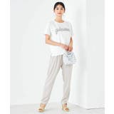 【コットン100%】チュールロゴ刺繍Tシャツ | a.v.v【WOMEN】 | 詳細画像12 