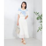 【コットン100%】チュールロゴ刺繍Tシャツ | a.v.v【WOMEN】 | 詳細画像20 