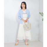 【コットン100%】チュールロゴ刺繍Tシャツ | a.v.v【WOMEN】 | 詳細画像23 