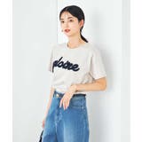 【コットン100%】チュールロゴ刺繍Tシャツ | a.v.v【WOMEN】 | 詳細画像5 