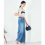 【コットン100%】チュールロゴ刺繍Tシャツ | a.v.v【WOMEN】 | 詳細画像7 