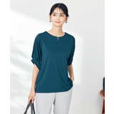 【接触冷感/UVカット/吸水速乾】チャームネックパフスリーブトップス | a.v.v【WOMEN】 | 詳細画像17 