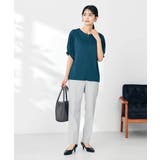 【接触冷感/UVカット/吸水速乾】チャームネックパフスリーブトップス | a.v.v【WOMEN】 | 詳細画像20 