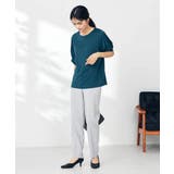 【接触冷感/UVカット/吸水速乾】チャームネックパフスリーブトップス | a.v.v【WOMEN】 | 詳細画像23 