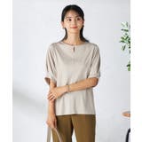 【接触冷感/UVカット/吸水速乾】チャームネックパフスリーブトップス | a.v.v【WOMEN】 | 詳細画像27 