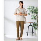 【接触冷感/UVカット/吸水速乾】チャームネックパフスリーブトップス | a.v.v【WOMEN】 | 詳細画像32 