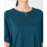 【接触冷感/UVカット/吸水速乾】チャームネックパフスリーブトップス | a.v.v【WOMEN】 | 詳細画像46 