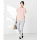 【接触冷感/速乾/UVカット】ギャザーネックフレンチスリーブカットソー | a.v.v【WOMEN】 | 詳細画像17 