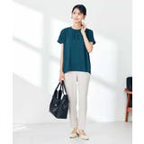 【接触冷感/速乾/UVカット】ギャザーネックフレンチスリーブカットソー | a.v.v【WOMEN】 | 詳細画像20 